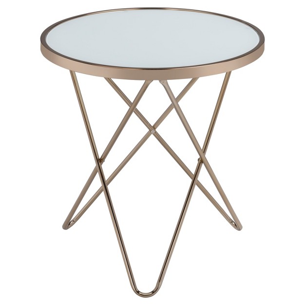 End Table Frosted Champagne Acme Furniture