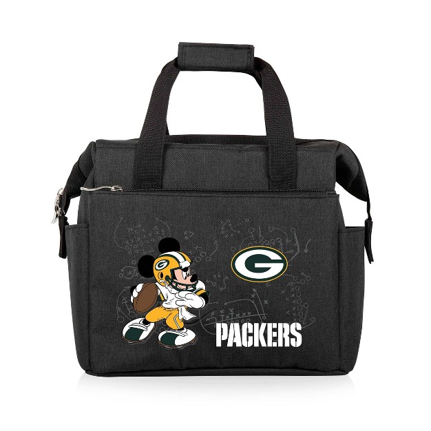 Nfl Green Bay Packers Mickey Mouse On The Go Lunch Cooler Black