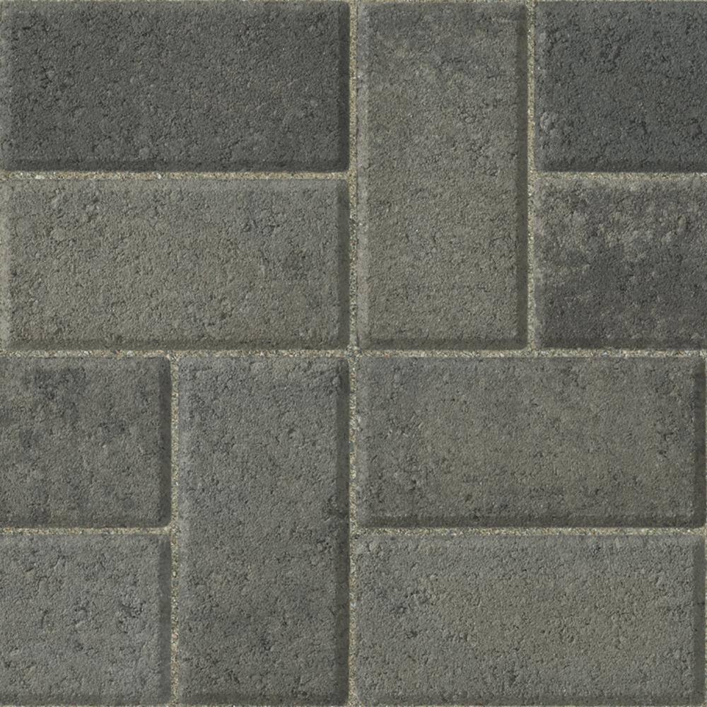 BELGARD 8 in. L x 4 in. W x 2.25 in. H 60mm Gray Granite Concrete Holland Pavers 10151402