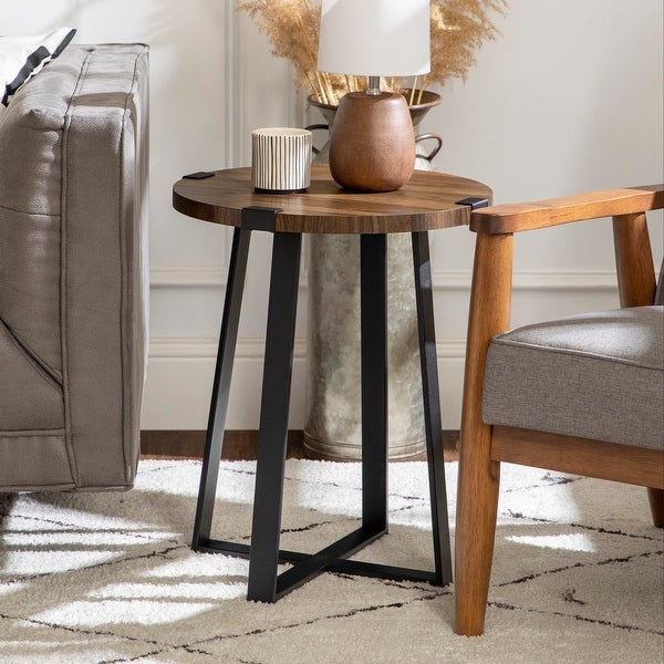 Middlebrook Barnett Round Metal Wrap Side Table