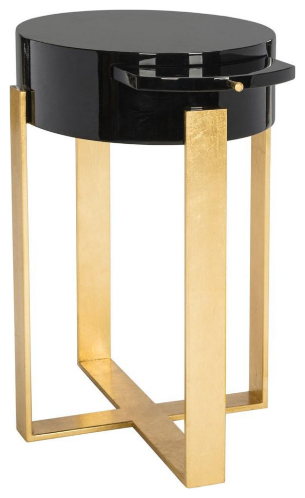 Laurie Lacquer Side Table  Black   Contemporary   Side Tables And End Tables   by Rustic Home Furniture Deco  Houzz