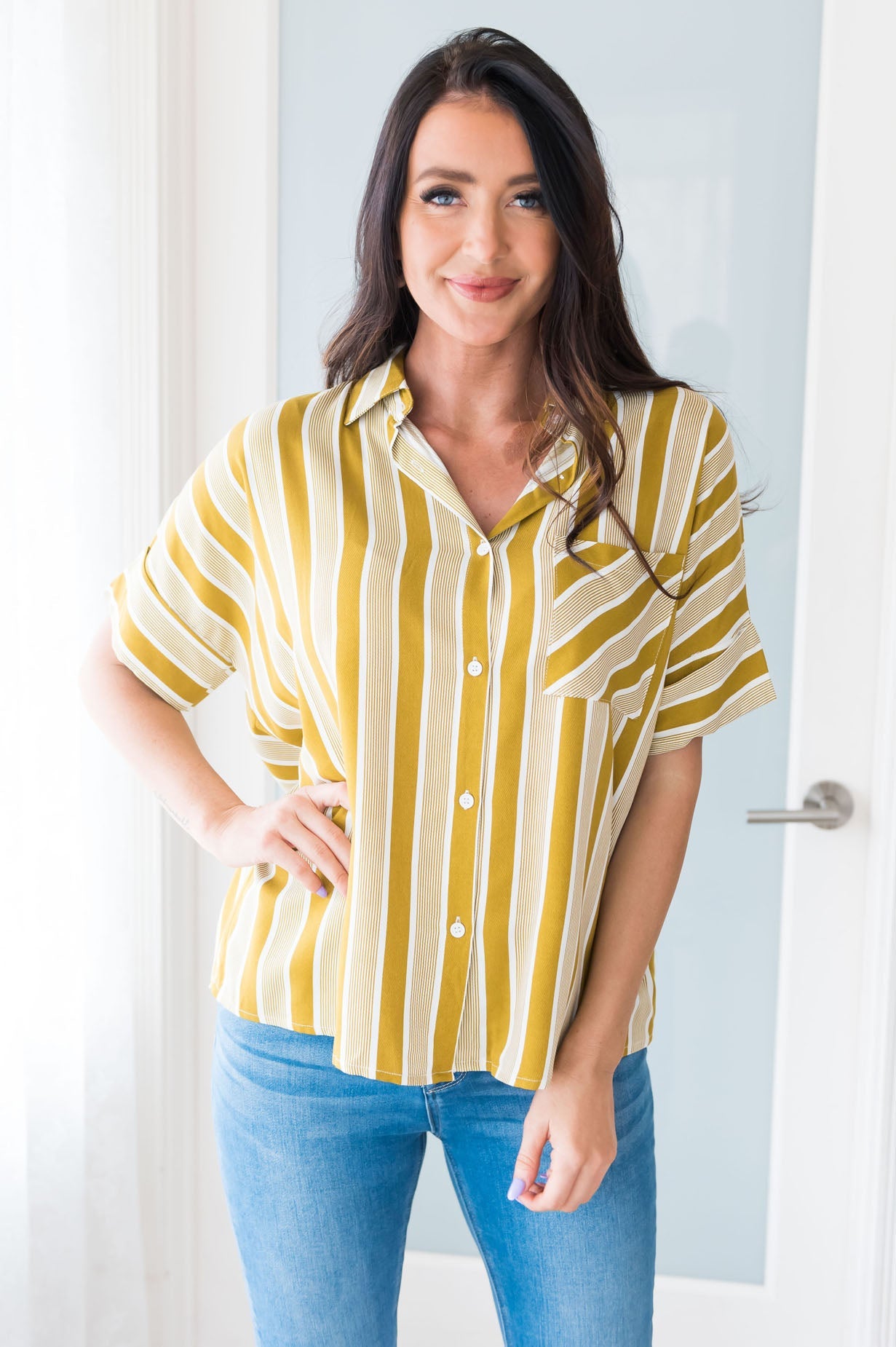 Sunshine On My Mind Modest Blouse