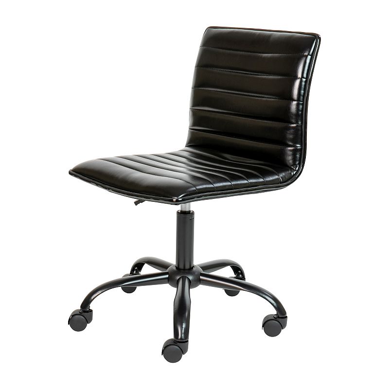 Flash Furniture Low Back Designer Armless Ribbed Swivel Office Chair