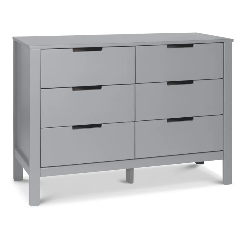 Carter's by DaVinci Colby 6 Drawer Double Dresser， Gray