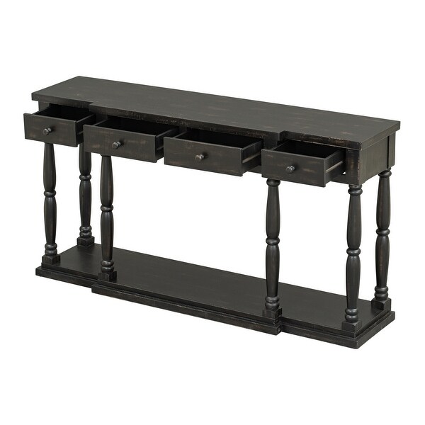 Console Table with 4 Front Facing Storage Drawers