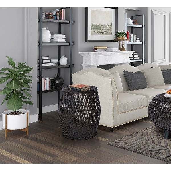 Bora Bora Contemporary Criss-Cross Side Table