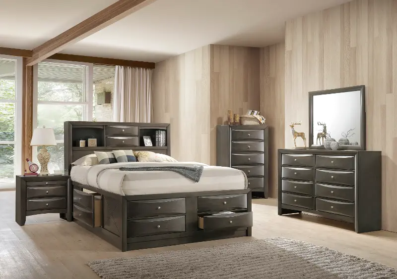 Emily Gray 4 Piece Queen Bedroom Set