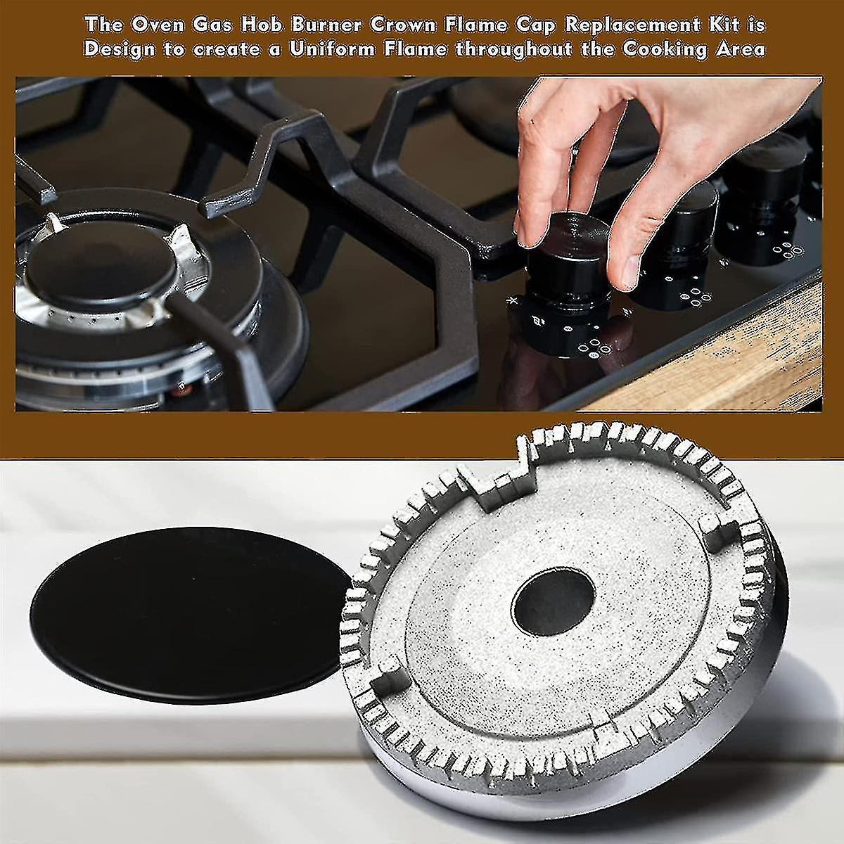 Hat Set Stove Lid Upgraded， Gas Hob Cap， Compatible With Gas Cap Fits Gas Stove Burners