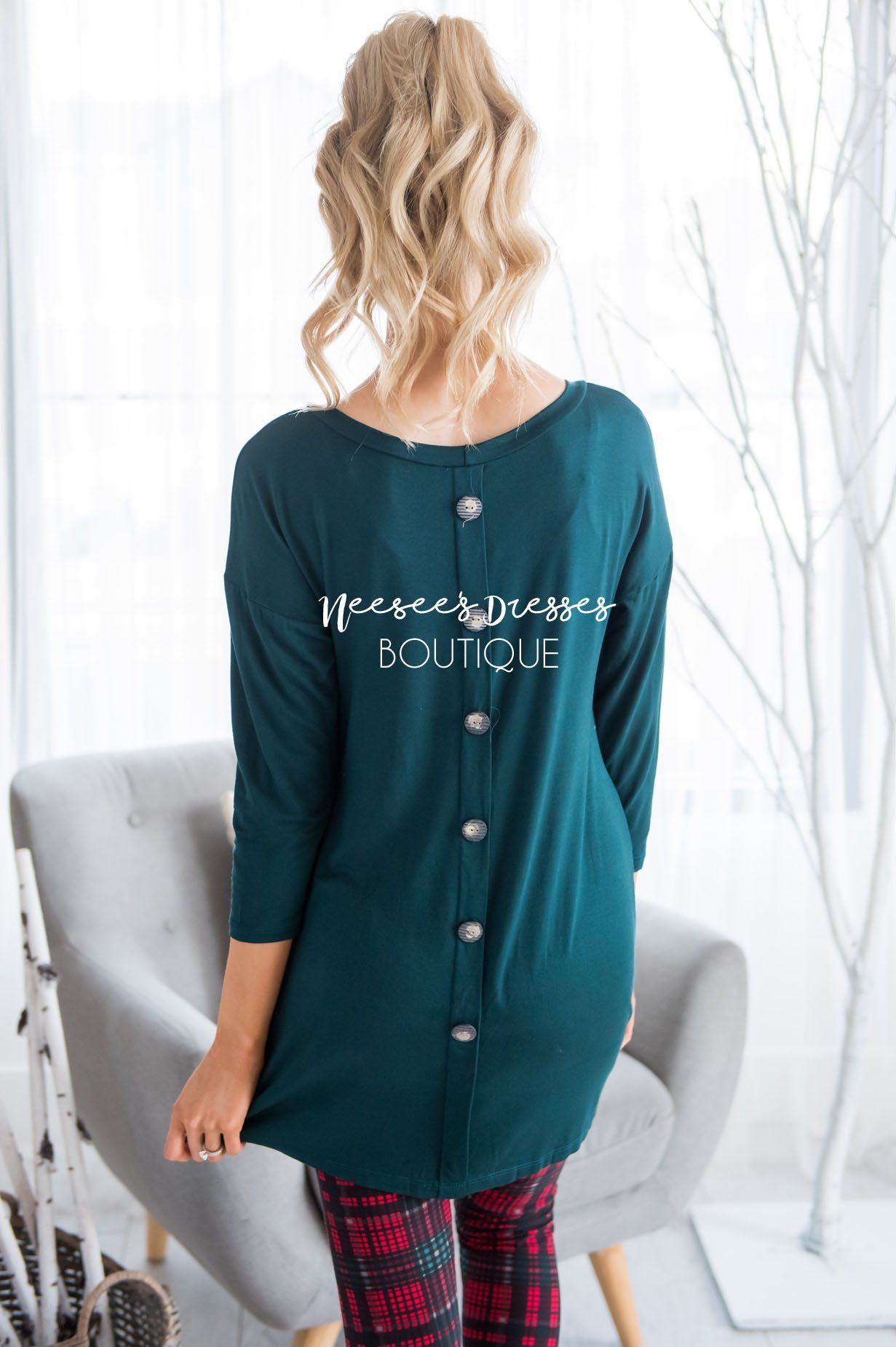 Button Back Pocket Tunic