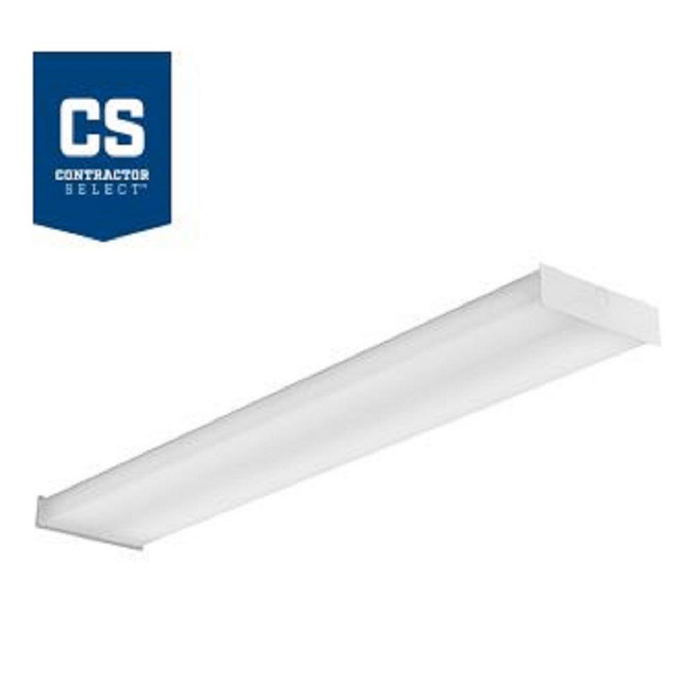 Lithonia Lighting Contractor Select SBL4 Series 4 ft. Dimmable 4000K Cool White Integrated 3994 Lumen LED Square-Basket Wraparound SBL4 LP840