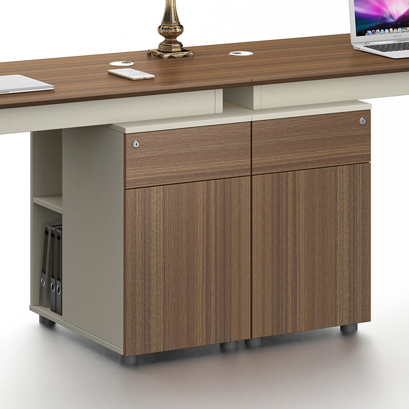 ANDERSON 2 People Workstation 2.4M - Australian Gold Oak