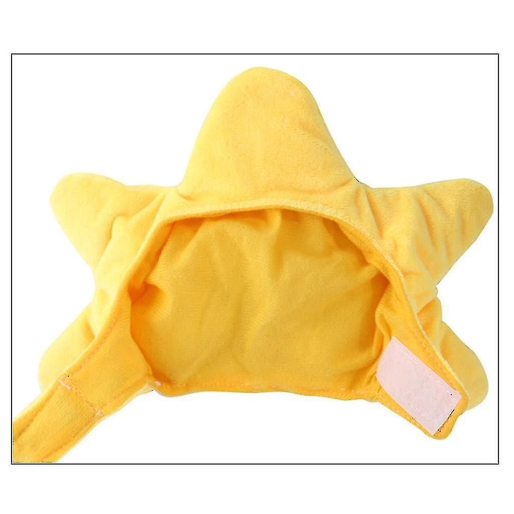 Cute Hat For Cat Starfish Dress Up Costume Pet Cap Soft Warm Yellow Headwear