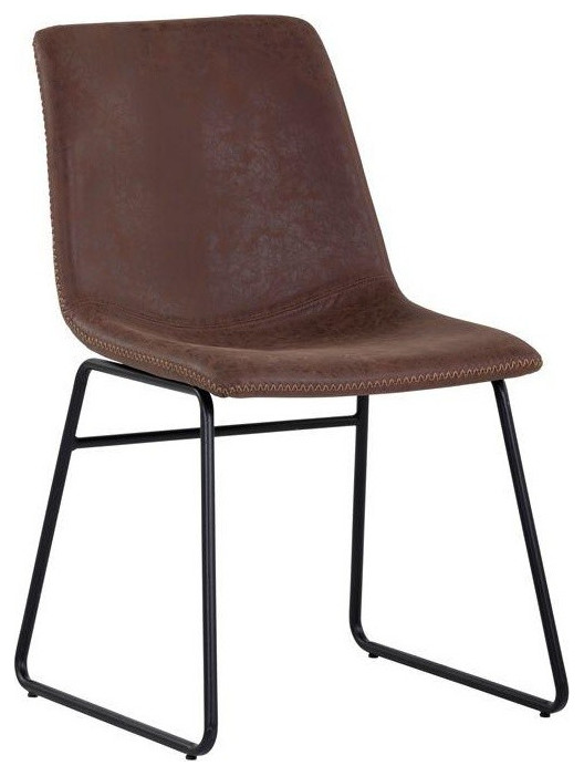 Vevina Dining Chair Antique Brown (Set of 2)   Industrial   Dining Chairs   by Virgil Stanis Design  Houzz