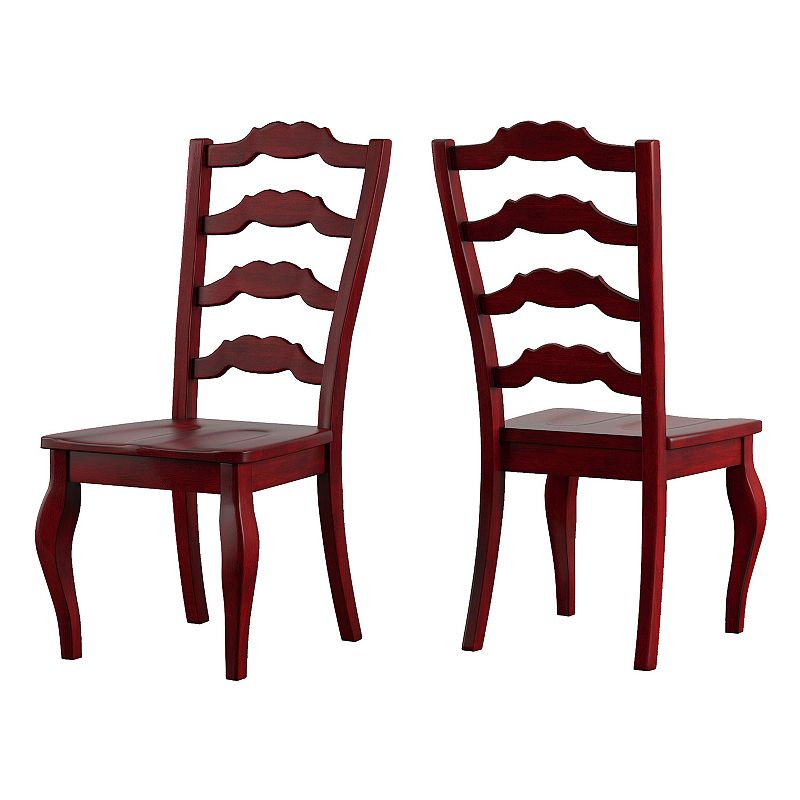 HomeVance Wood Ladderback Dining Chair 2-piece Set