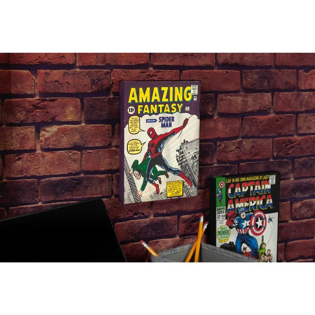 Geek Fuel Llc Marvel Comics Spider man Amazing Fantasy 15 Comic Book Canvas 9 X 5 Inches