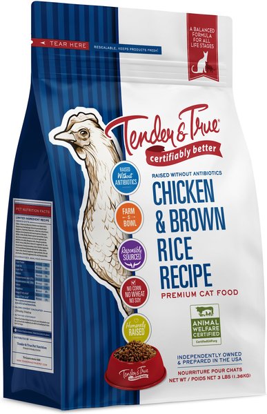 Tender and True Chicken and Brown Rice Recipe Dry Cat Food