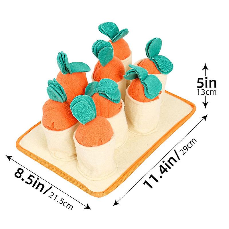 Fun carrot iq dog snuffle toy