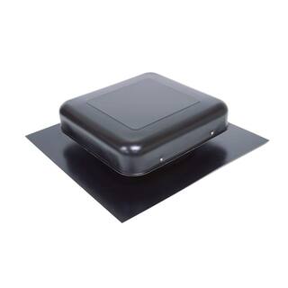 Master Flow 50 sq. in. NFA Black Aluminum Square-Top Round Throat Roof Vent (Carton of 12) RV50ABL-12