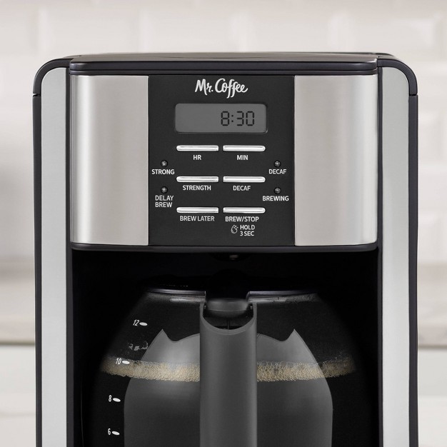 Mr Coffee 12 cup Programable Coffee Maker Black stainless Steel