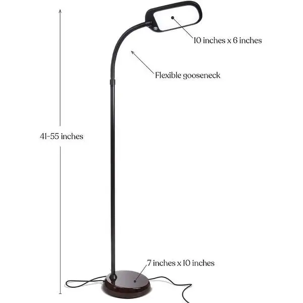 Brightech Litespan 2nd Edition LED Floor Lamp - Brown