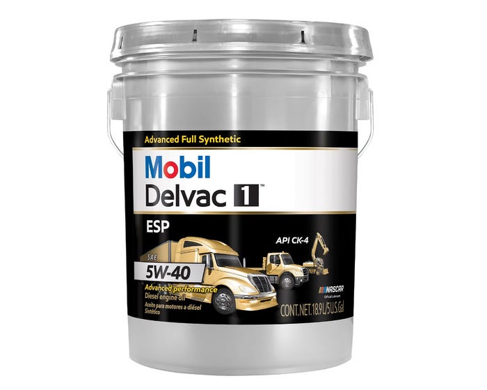 Mobil Delvac 1 ESP Heavy Duty Full Synthetic Diesel Engine Oil 5W-40， 5 Gal. - 122265