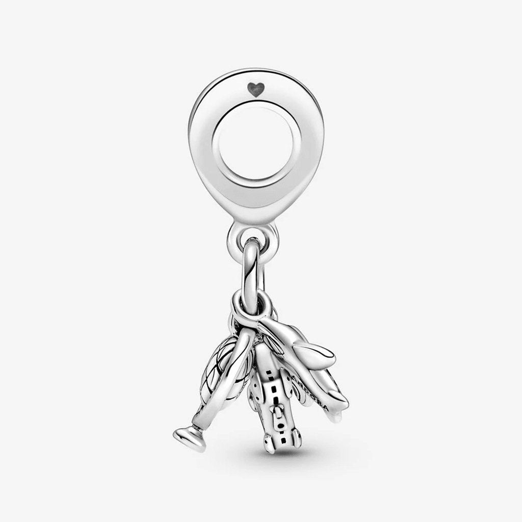 PANDORA  Airplane, Globe & Suitcase Dangle Charm