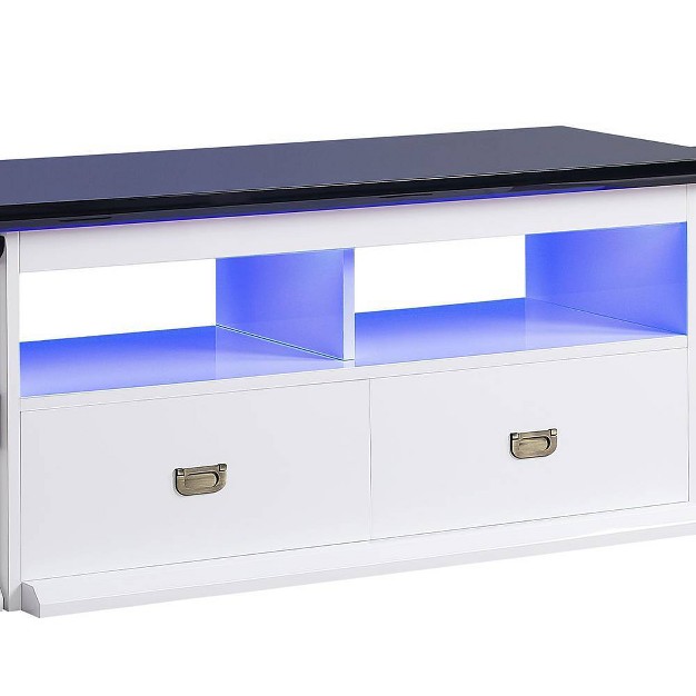 Tv Stands And Consoles White amp Black High Gloss Acme Furniture