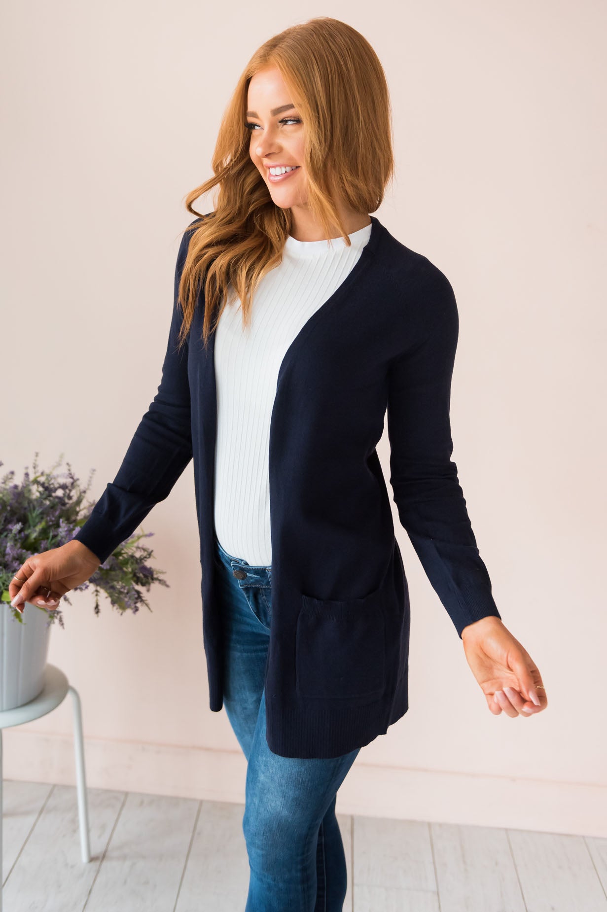 Keep Me Stylish Modest Front Pocket Cardigan