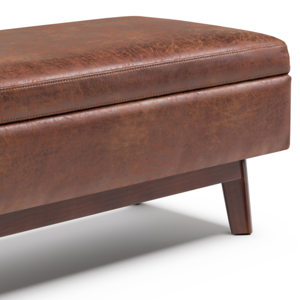 Owen Rectangular Storage Ottoman   Midcentury   Footstools And Ottomans   by Simpli Home Ltd.  Houzz