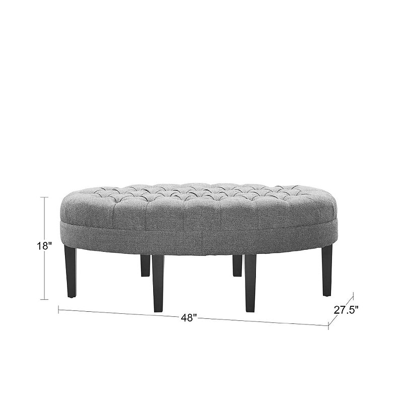 Madison Park Chase Surfboard Tufted Ottoman