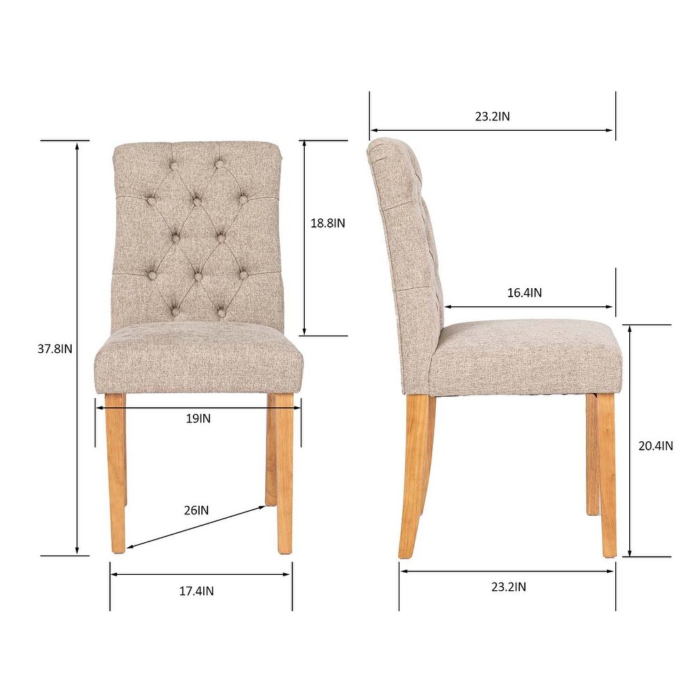 Homylin Upholstered Tufted Dining Chair (Set of 2)