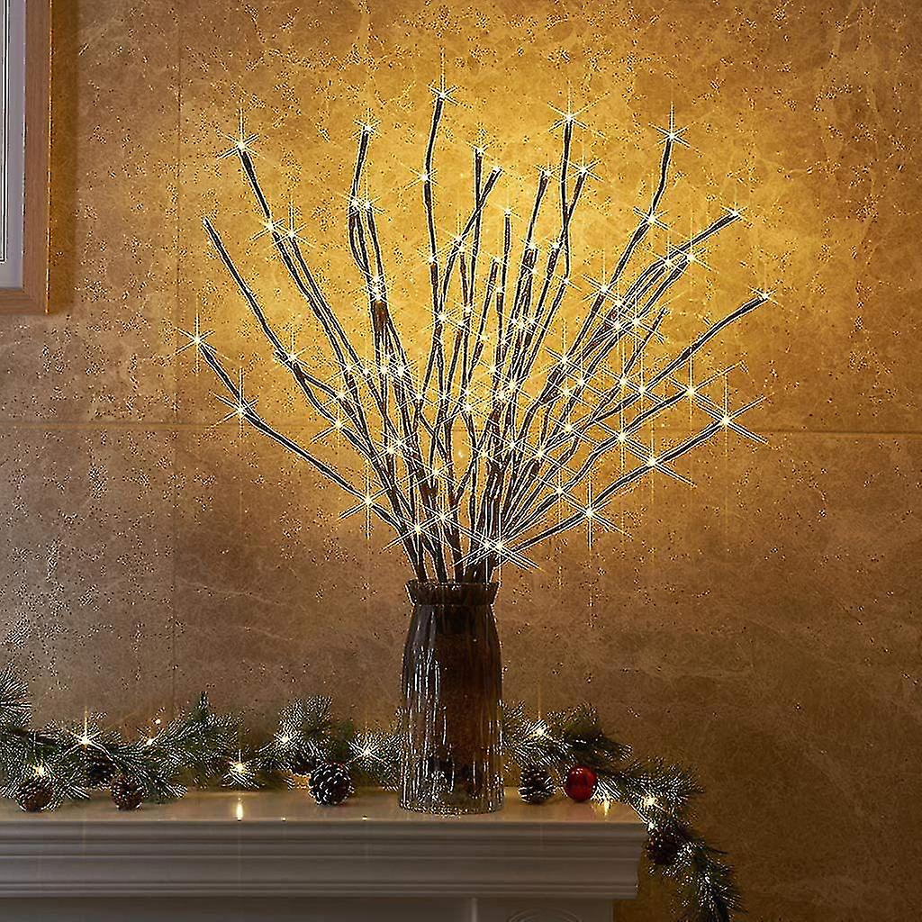 3pcs 60 Leds Light Tree Branches Lights Warm White Branches Lamp For Home Room Vase Decoration