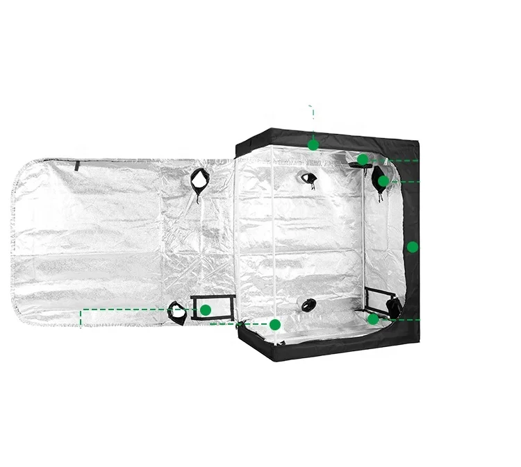 240W Factory Direct Supply Hydroponic Indoor Grow Tent with Removable Floor Tray for Vegetables Flower