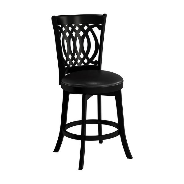 Hillsdale Furniture Van Draus Wood Swivel Stool， Black