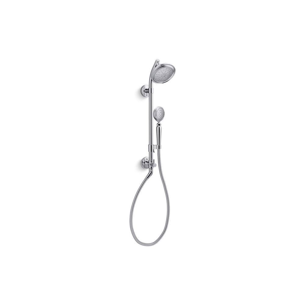 KOHLER HydroRail-S Shower Column Kit with Artifacts 1.75 GPM in Polished Chrome K-76472-G-CP