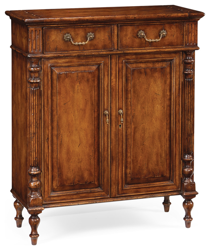 Narrow Cabinet With Cupboard   Traditional   Accent Chests And Cabinets   by HedgeApple  Houzz