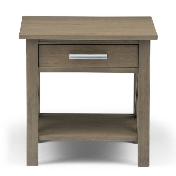 WYNDENHALL Waterloo SOLID WOOD 21 inch Wide Square Contemporary End Side Table - 21 inch Wide