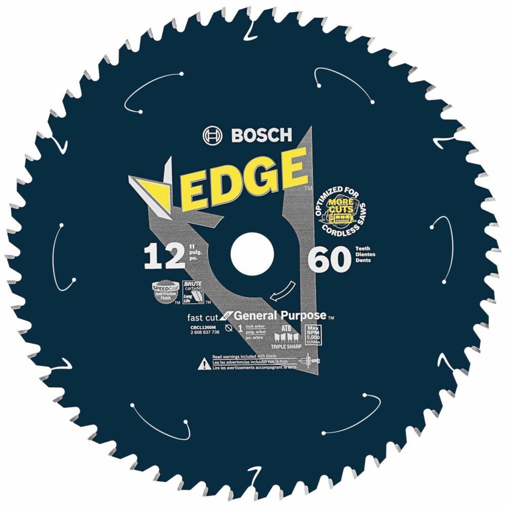 12 In. 60 Tooth Edge Cordless Circular Saw Blade for General Purpose ;