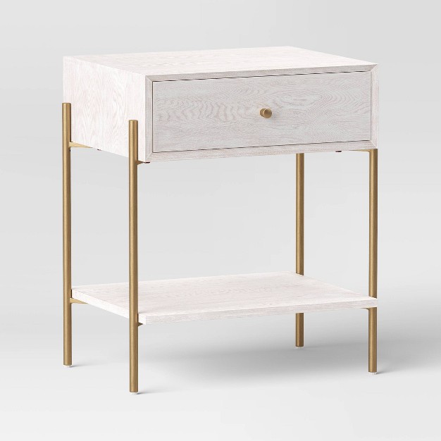 Natural Luxe Accent Table Off white