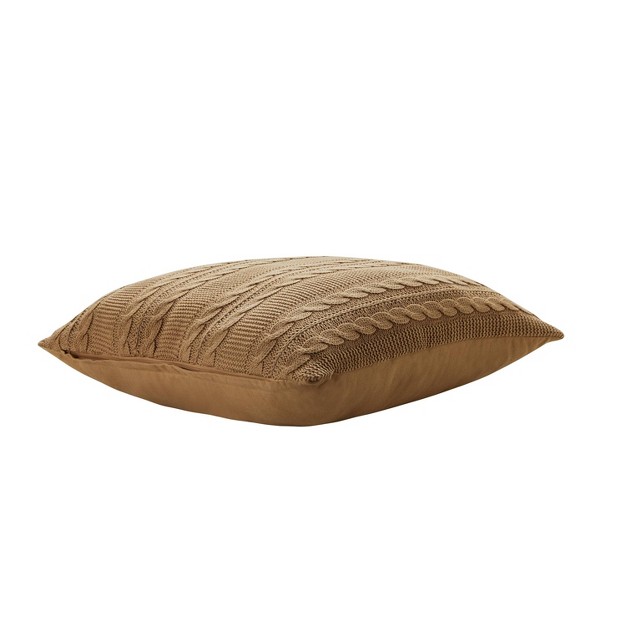 Dublin Square Throw Pillow Taupe Vcny