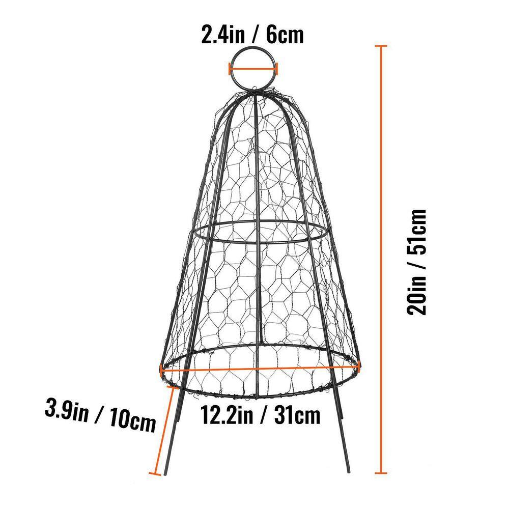 VEVOR Chicken Wire Cloche 12.2 in. x 20 in. Plant Protector Sturdy Metal Cage Garden Protection from Animals (6-Packs) HYZWBHT612X20VMPAV0