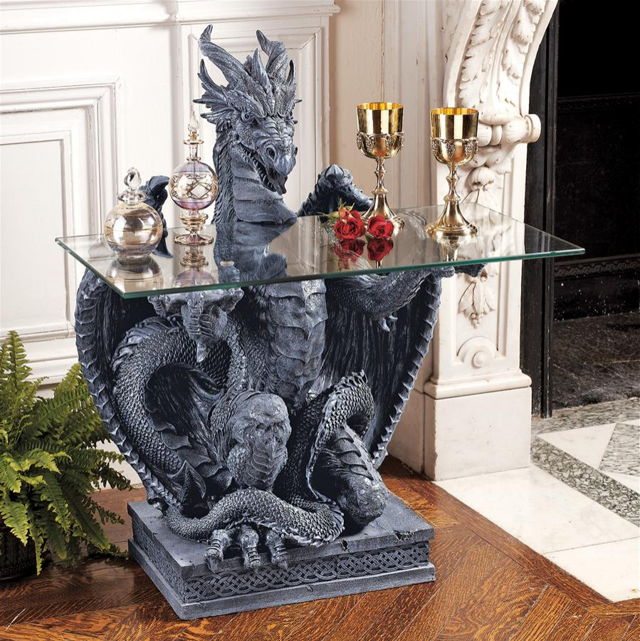 Design Toscano Subservient Dragon Table   Contemporary   Side Tables And End Tables   by PARMA HOME  Houzz