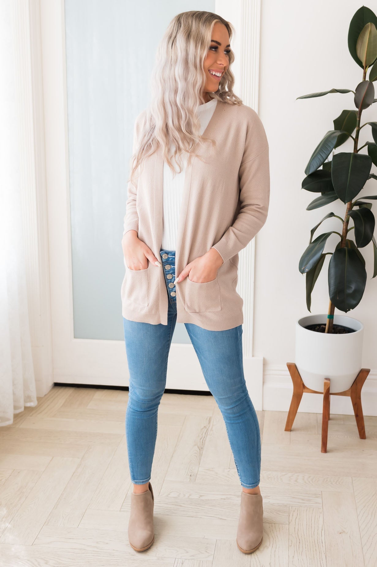 Casually Cool Modest Pocket Cardigan