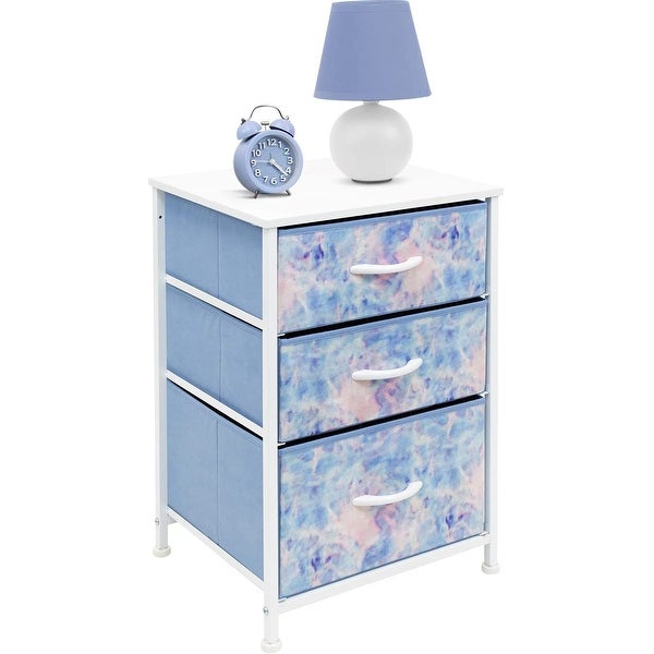 Nightstand 3-Drawer Shelf Storage - Bedside Furniture End Table Chest - - 34483825