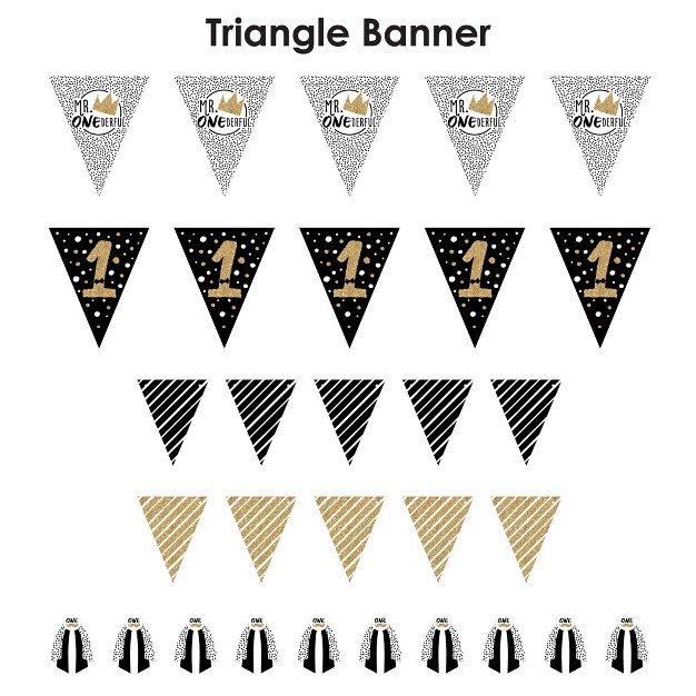 Big Dot Of Happiness 1st Birthday Little Mr Onederful Diy Boy First Birthday Party Pennant Garland Decoration Triangle Banner 30 Pieces