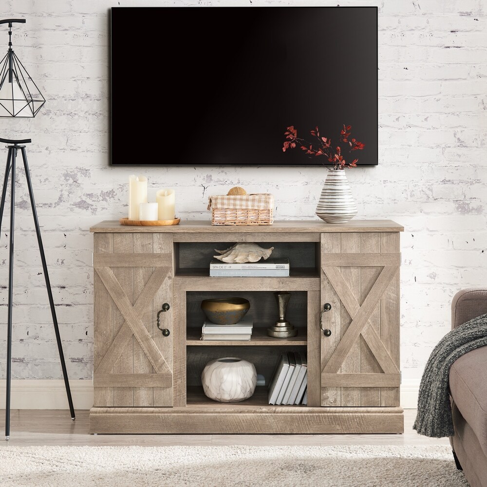 Barn Door TV Stand for TVs Up to 65\