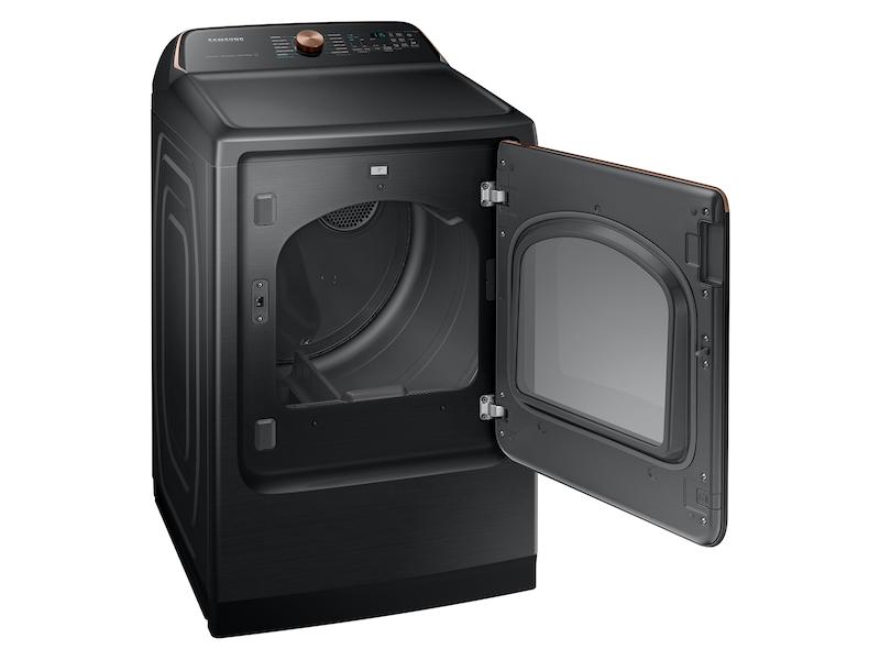 Samsung DVE54CG7550V 7.4 Cu. Ft. Smart Electric Dryer With Pet Care Dry And Steam Sanitize+ In Brushed Black