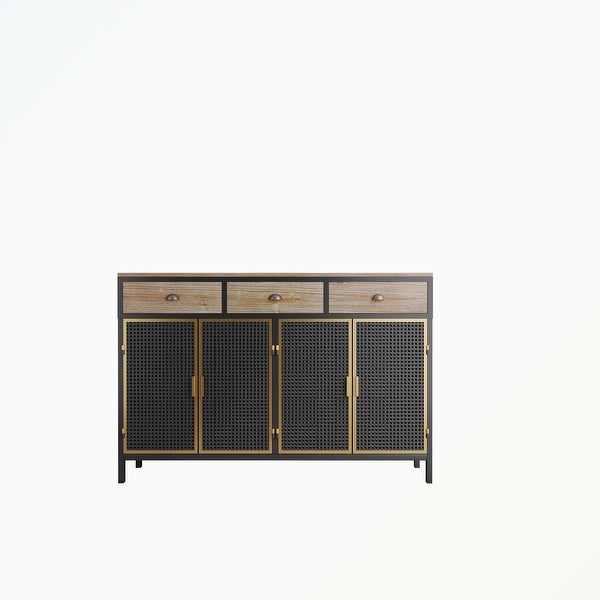 4 Doors Modern Sideboard with 3 Top Drawers