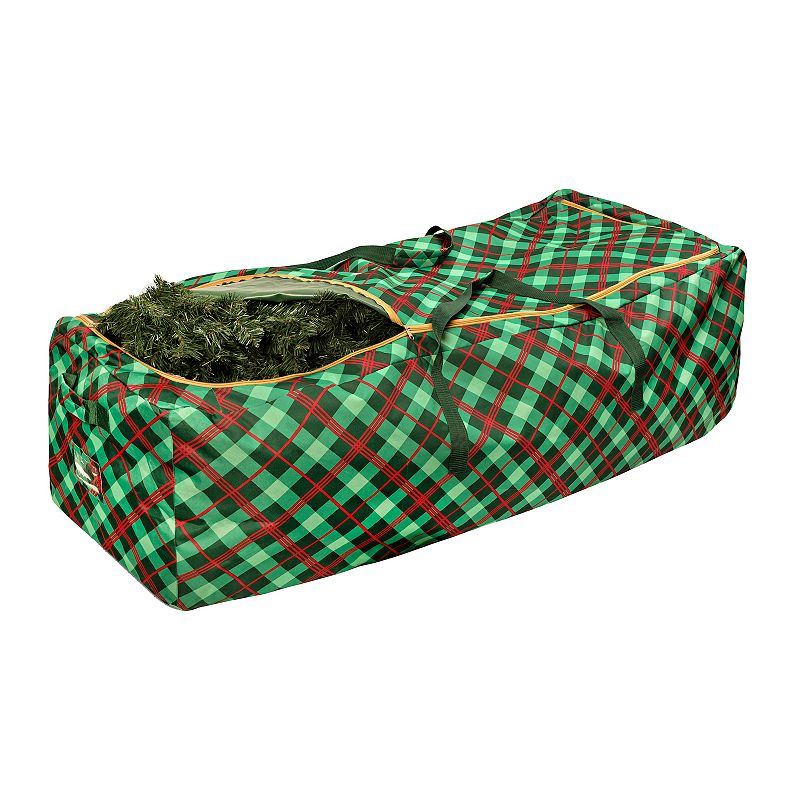 Honey-Can-Do Plaid Rolling Tree Storage Bag