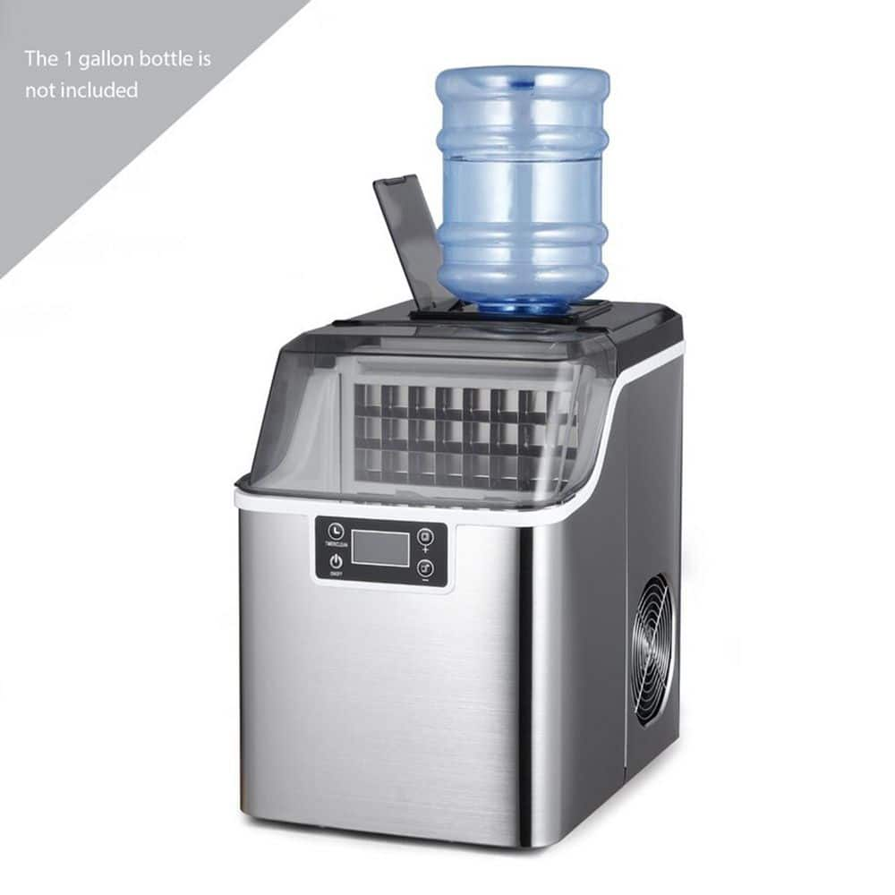 WANDOR 45 lbs Freestanding Ice Maker in Silver with Ice Scoop